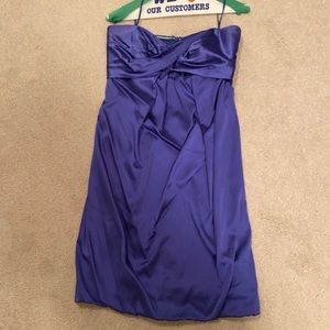 Blue Nicole miller strapless dress